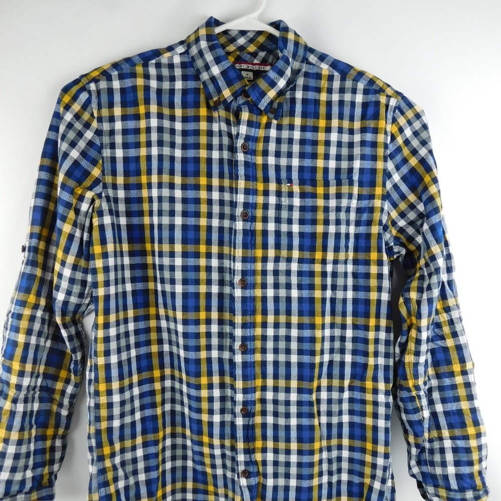 Tommy Hilfiger Custom Fit Plaid Dress Shirt